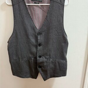No Retreat Gray Herringbone Vest